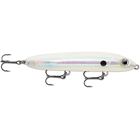 Rapala Skitter V 13, 5 14, 1 Oz, Topwater, Vmc 3 Treble Hooks, InshoreFreshwater, Holographic Bone SKV13HGBN